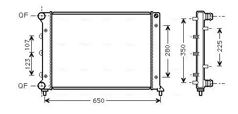 Handler.Part Radiator, engine cooling AVA ALA2078 1