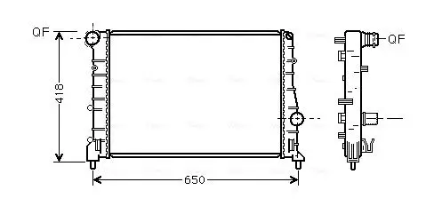 Handler.Part Radiator, engine cooling AVA ALA2084 1