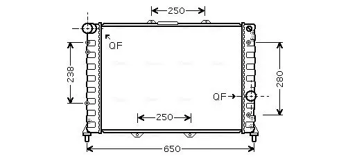 Handler.Part Radiator, engine cooling AVA ALA2091 1