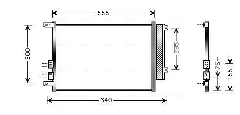 Handler.Part Condenser, air conditioning AVA ALA5088D 1