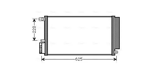 Handler.Part Condenser, air conditioning AVA ALA5115D 1