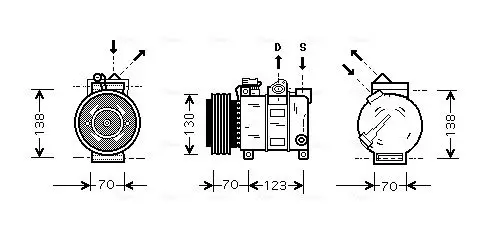 Handler.Part Compressor, air conditioning AVA ALAK016 1