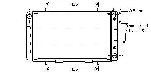 Handler.Part Radiator, engine cooling AVA AU2064 1