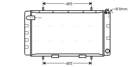 Handler.Part Radiator, engine cooling AVA AU2065 1