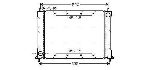 Handler.Part Radiator, engine cooling AVA AU2119 1