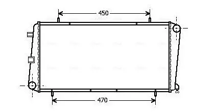 Handler.Part Radiator, engine cooling AVA AU2122 1