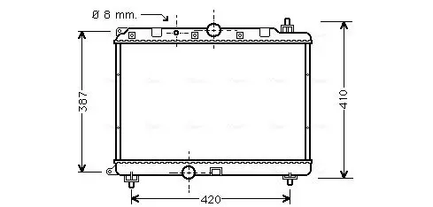 Handler.Part Radiator, engine cooling AVA AU2121 1