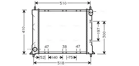 Handler.Part Radiator, engine cooling AVA AU2150 1