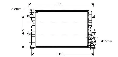 Handler.Part Radiator, engine cooling AVA AU2165 1