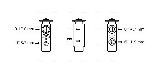 Handler.Part Expansion valve, air conditioning AVA BW1088 1