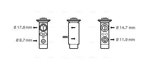 Handler.Part Expansion valve, air conditioning AVA BW1349 1