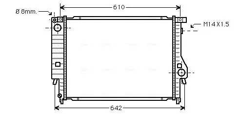 Handler.Part Radiator, engine cooling AVA BW2047 1