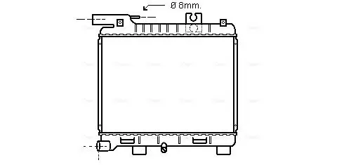 Handler.Part Radiator, engine cooling AVA BW2055 1