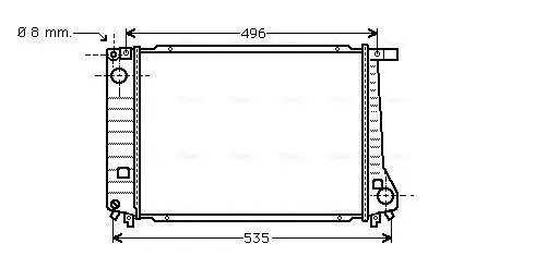 Handler.Part Radiator, engine cooling AVA BW2086 1