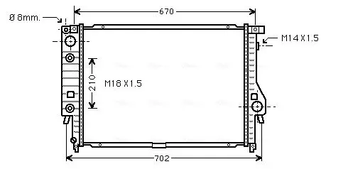 Handler.Part Radiator, engine cooling AVA BW2092 1