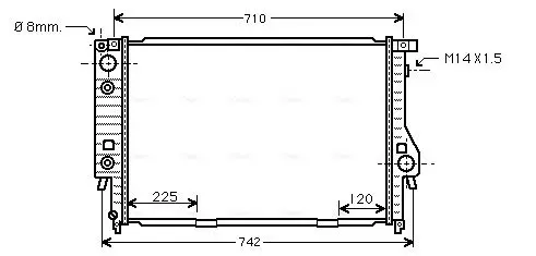 Handler.Part Radiator, engine cooling AVA BW2094 1