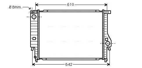 Handler.Part Radiator, engine cooling AVA BW2096 1