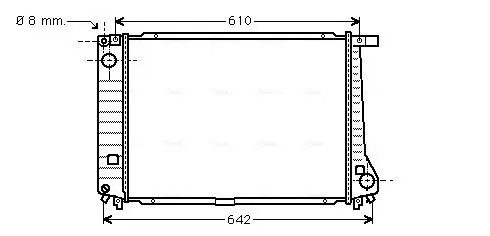 Handler.Part Radiator, engine cooling AVA BW2104 1