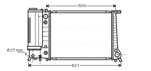 Handler.Part Radiator, engine cooling AVA BW2106 1