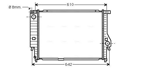 Handler.Part Radiator, engine cooling AVA BW2132 1