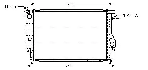 Handler.Part Radiator, engine cooling AVA BW2164 1