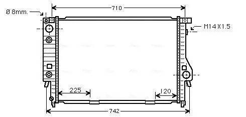 Handler.Part Radiator, engine cooling AVA BW2145 1