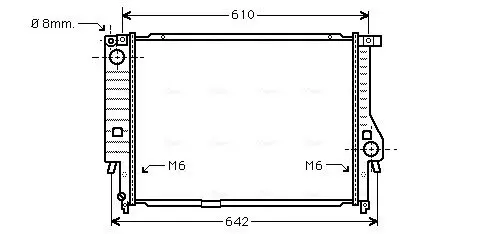 Handler.Part Radiator, engine cooling AVA BW2167 1