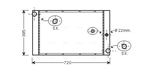 Handler.Part Radiator, engine cooling AVA BW2277 1