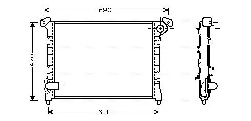 Handler.Part Radiator, engine cooling AVA BW2286 1