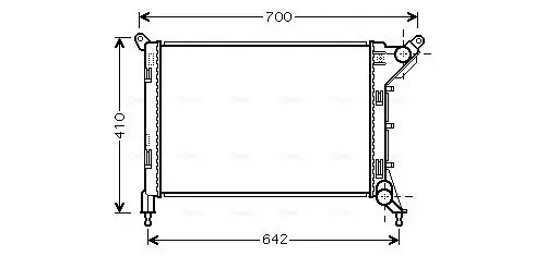 Handler.Part Radiator, engine cooling AVA BW2310 1