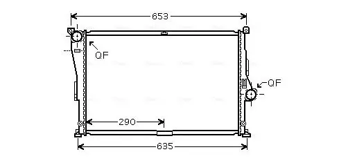 Handler.Part Radiator, engine cooling AVA BW2335 1