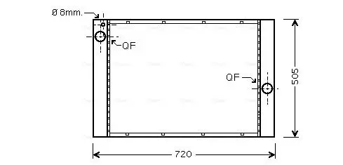 Handler.Part Radiator, engine cooling AVA BW2372 1