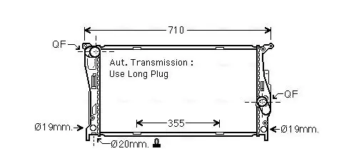 Handler.Part Radiator, engine cooling AVA BW2542 1