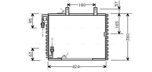 Handler.Part Condenser, air conditioning AVA BW5147 1