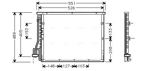 Handler.Part Condenser, air conditioning AVA BW5148 1