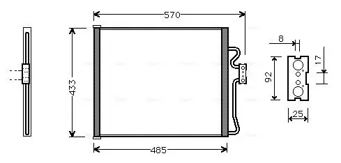 Handler.Part Condenser, air conditioning AVA BW5185 1