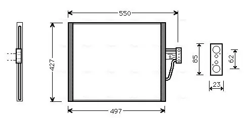 Handler.Part Condenser, air conditioning AVA BW5213 1