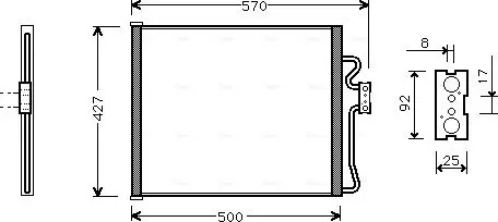 Handler.Part Condenser, air conditioning AVA BW5214 1