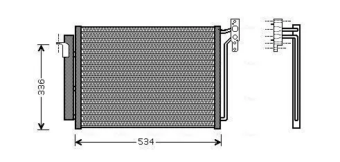 Handler.Part Condenser, air conditioning AVA BW5281D 1