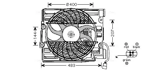 Handler.Part Fan, radiator AVA BW7510 1