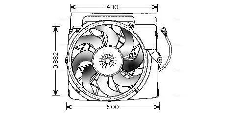 Handler.Part Fan, radiator AVA BW7511 1