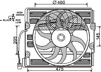 Handler.Part Fan, radiator AVA BW7512 1