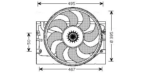 Handler.Part Fan, radiator AVA BW7519 1