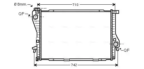 Handler.Part Radiator, engine cooling AVA BWA2233 1