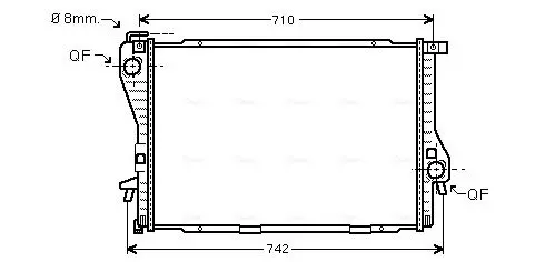 Handler.Part Radiator, engine cooling AVA BWA2235 1