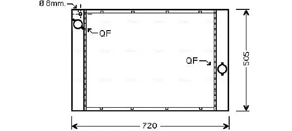 Handler.Part Radiator, engine cooling AVA BWA2284 1