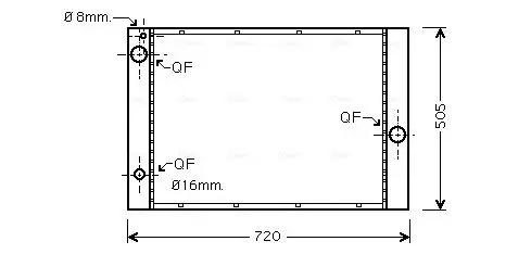 Handler.Part Radiator, engine cooling AVA BWA2285 1