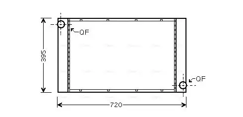 Handler.Part Radiator, engine cooling AVA BWA2287 1