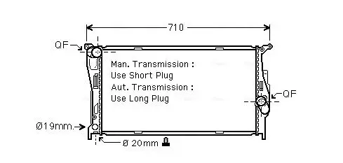 Handler.Part Radiator, engine cooling AVA BWA2293 1