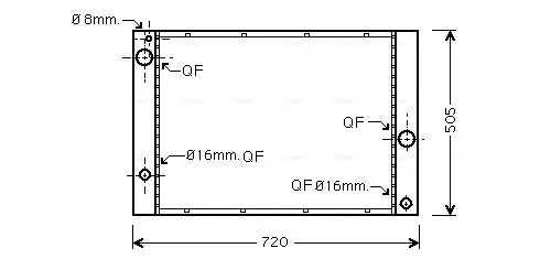 Handler.Part Radiator, engine cooling AVA BWA2338 1